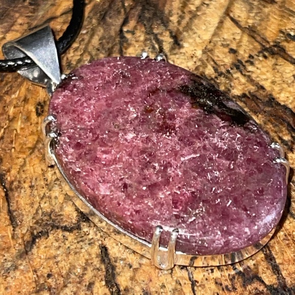 “The Stone of Love” Rhodonite Pendant 2” - Picture 1 of 13